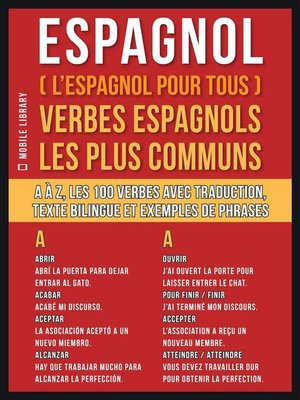 cover image of Espagnol ( L'Espagnol Pour Tous ) Verbes espagnols les plus communs